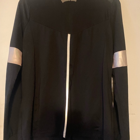 Bebe Black Rhinestone Zip-Up Jacket - Picture 3 of 5